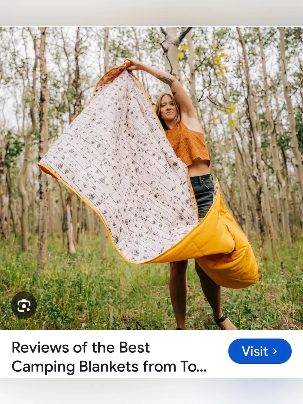 Kelty bestie blanket camping picnic sunflower color/ aspen cloudloft NEW NWT